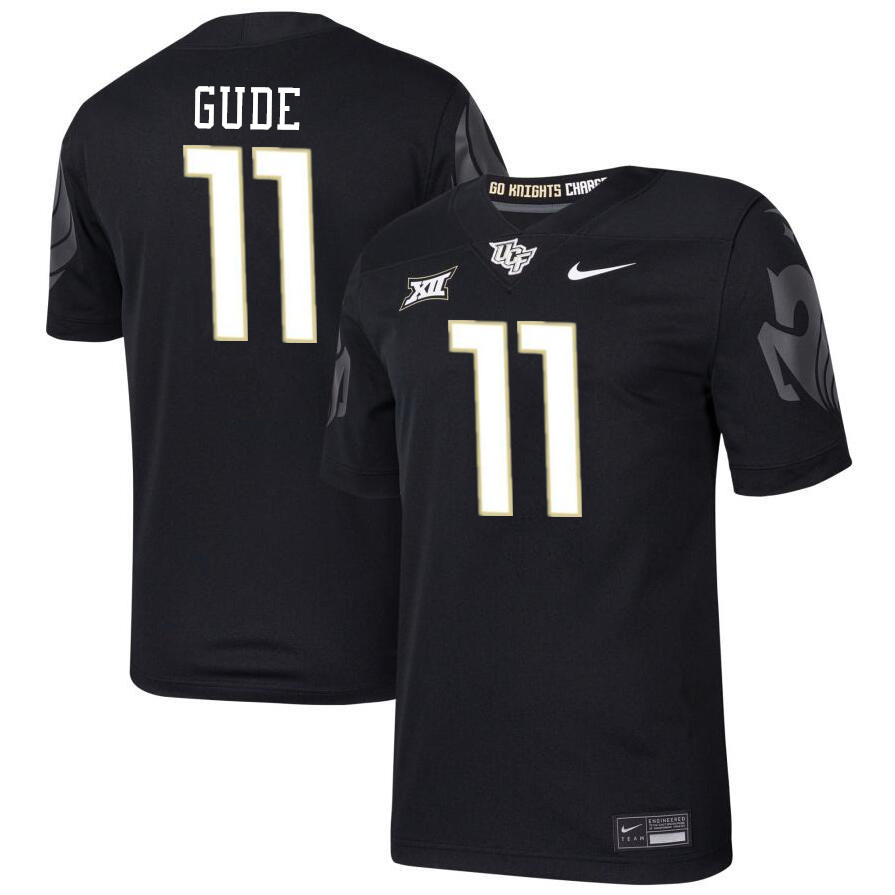 Men #11 Jakob Gude UCF Knights Big 12 Conference College Football Jerseys Stitched-Black